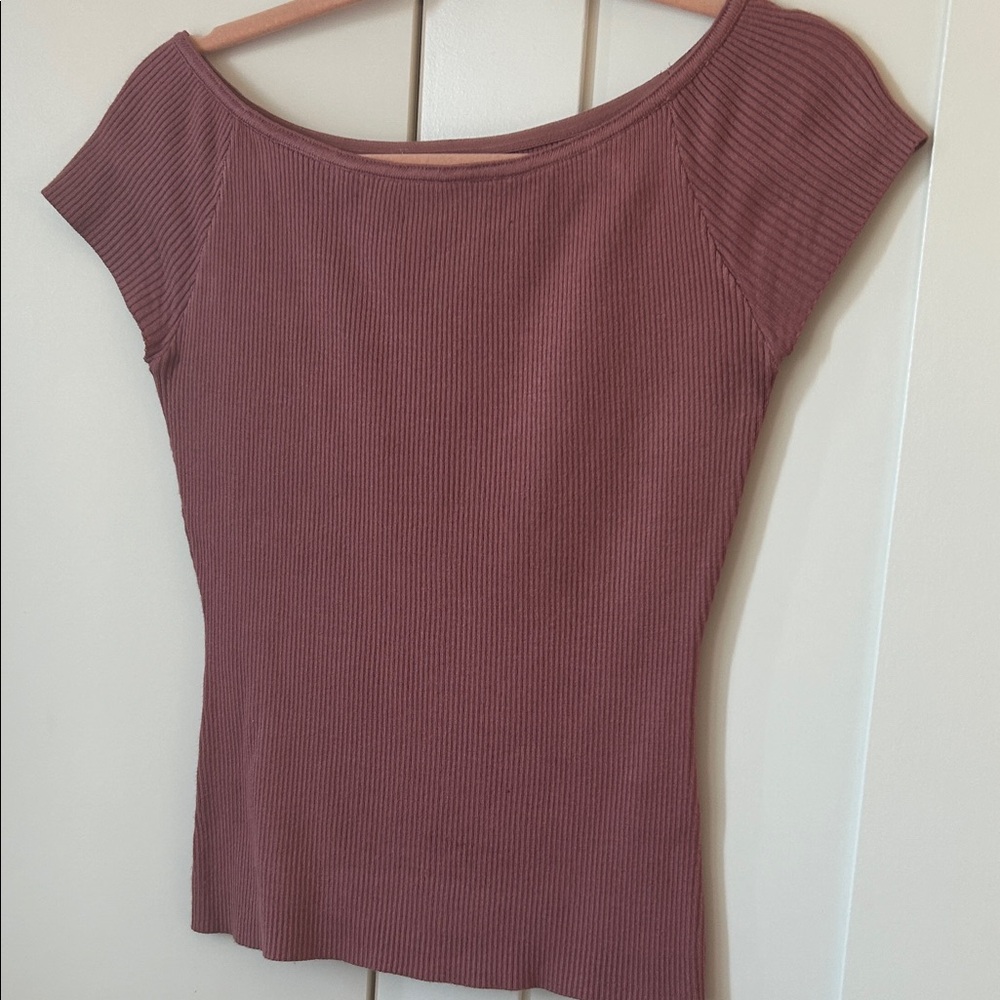 Ribbed Off-Shoulder Top